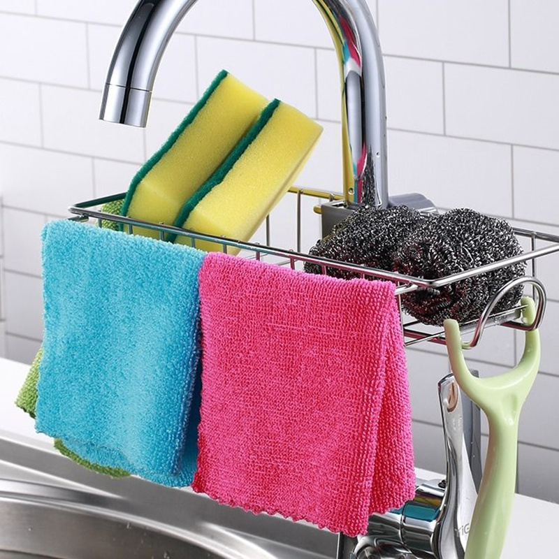 Adjustable Sink Drain Rack Sponge Storage Faucet Holder Soap - Image 9