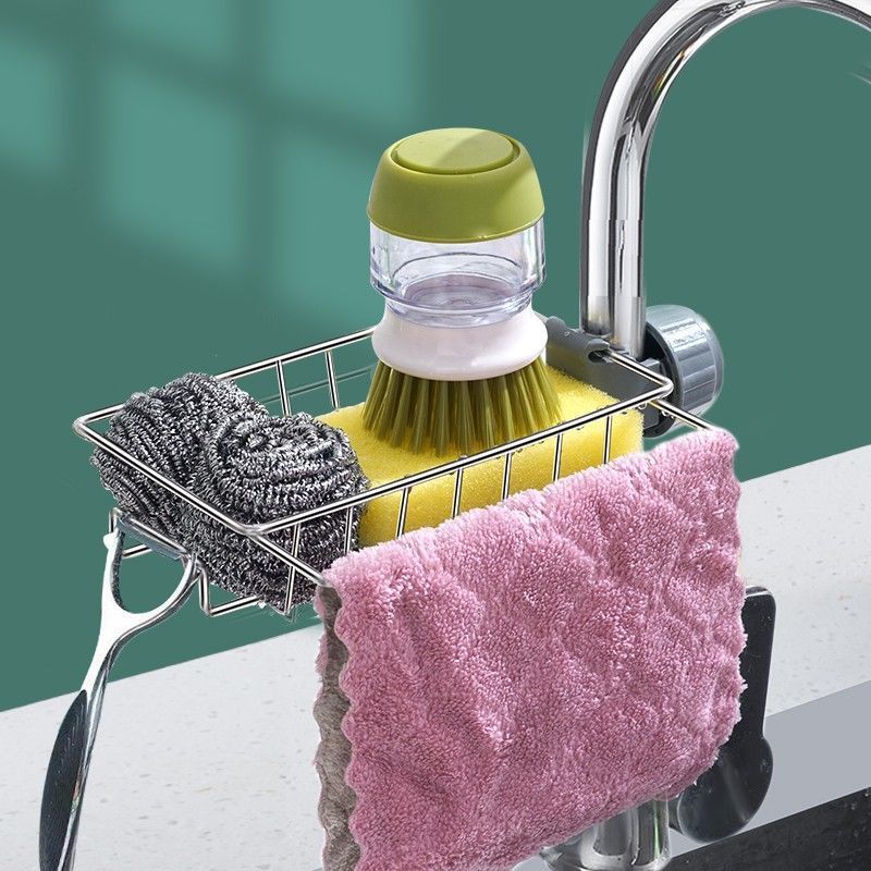 Adjustable Sink Drain Rack Sponge Storage Faucet Holder Soap - Image 5